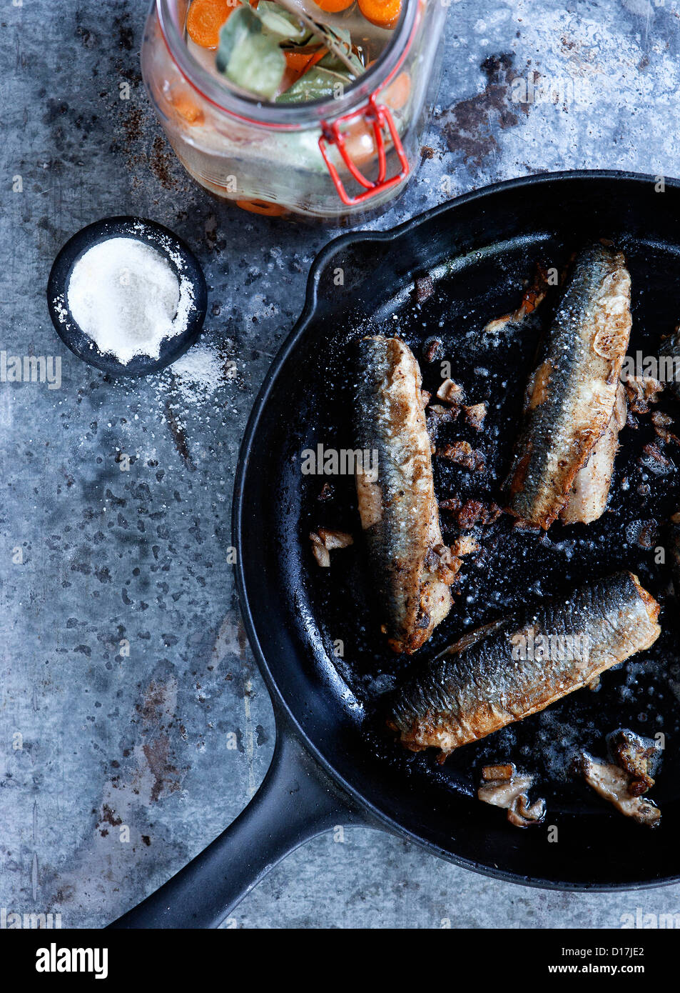 Pan di pesce fritto Foto Stock