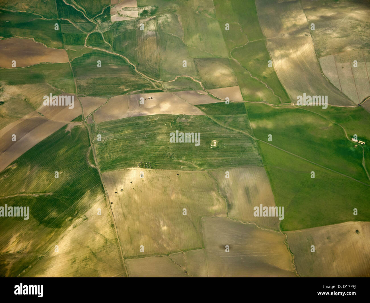 L'Italia, sicilia, veduta aerea della campagna siciliana Foto Stock