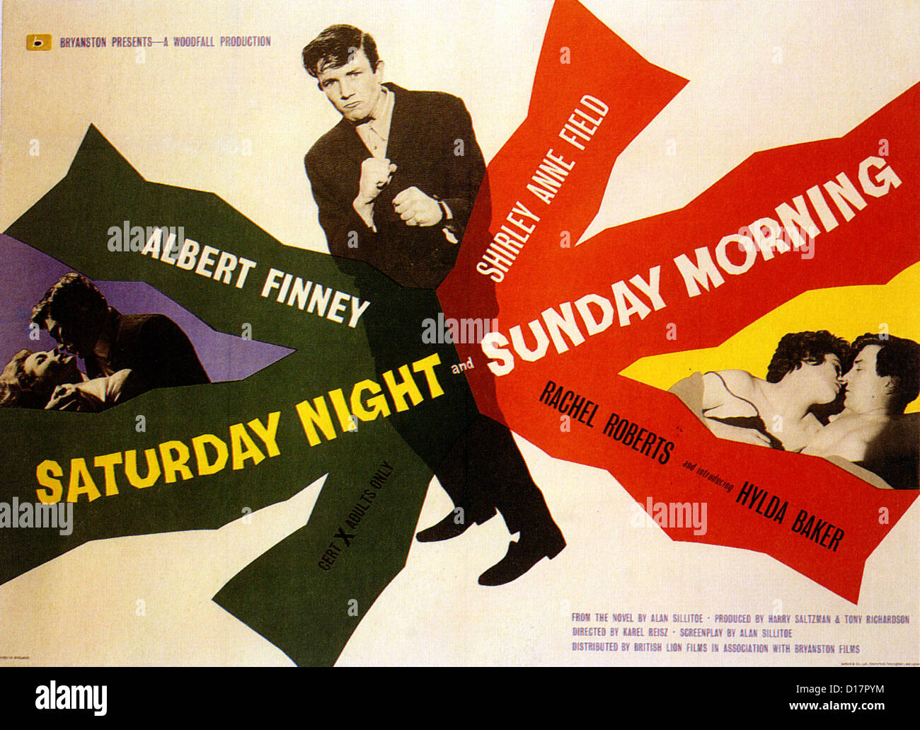 La notte di sabato e domenica mattina Poster per 1960 Bryanston Films Production con Albert Finney e Rachel Roberts Foto Stock