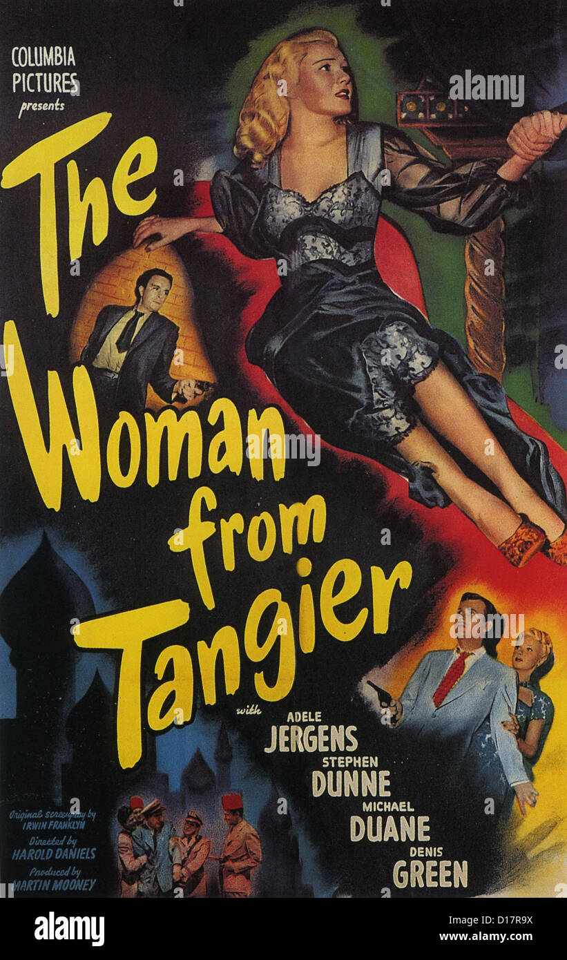 La donna da Tangeri Poster per 1948 Columbia film con Adel Jergens e Stephen Dunne Foto Stock