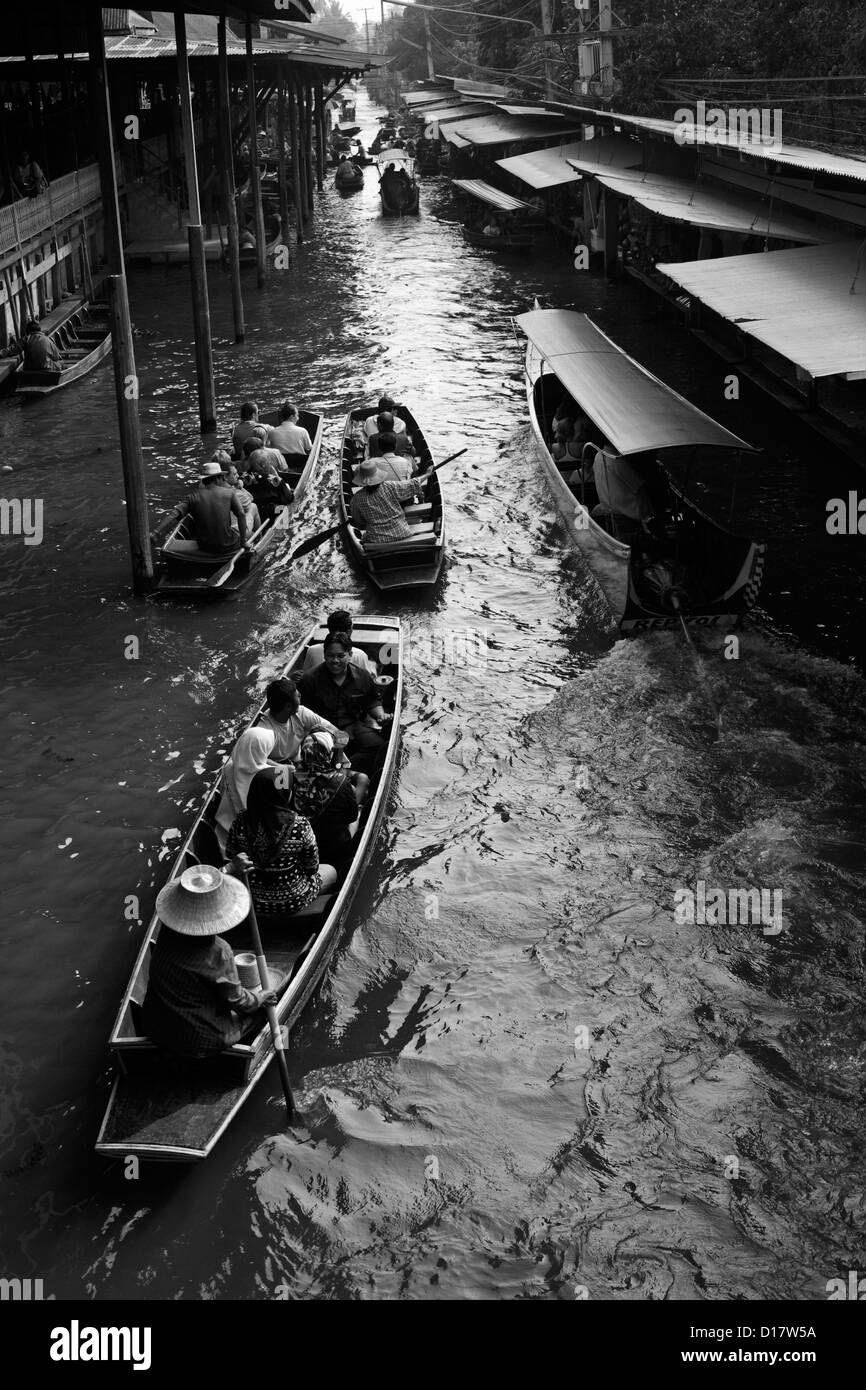 Thailandia, Bangkok Mercato Galleggiante Foto Stock