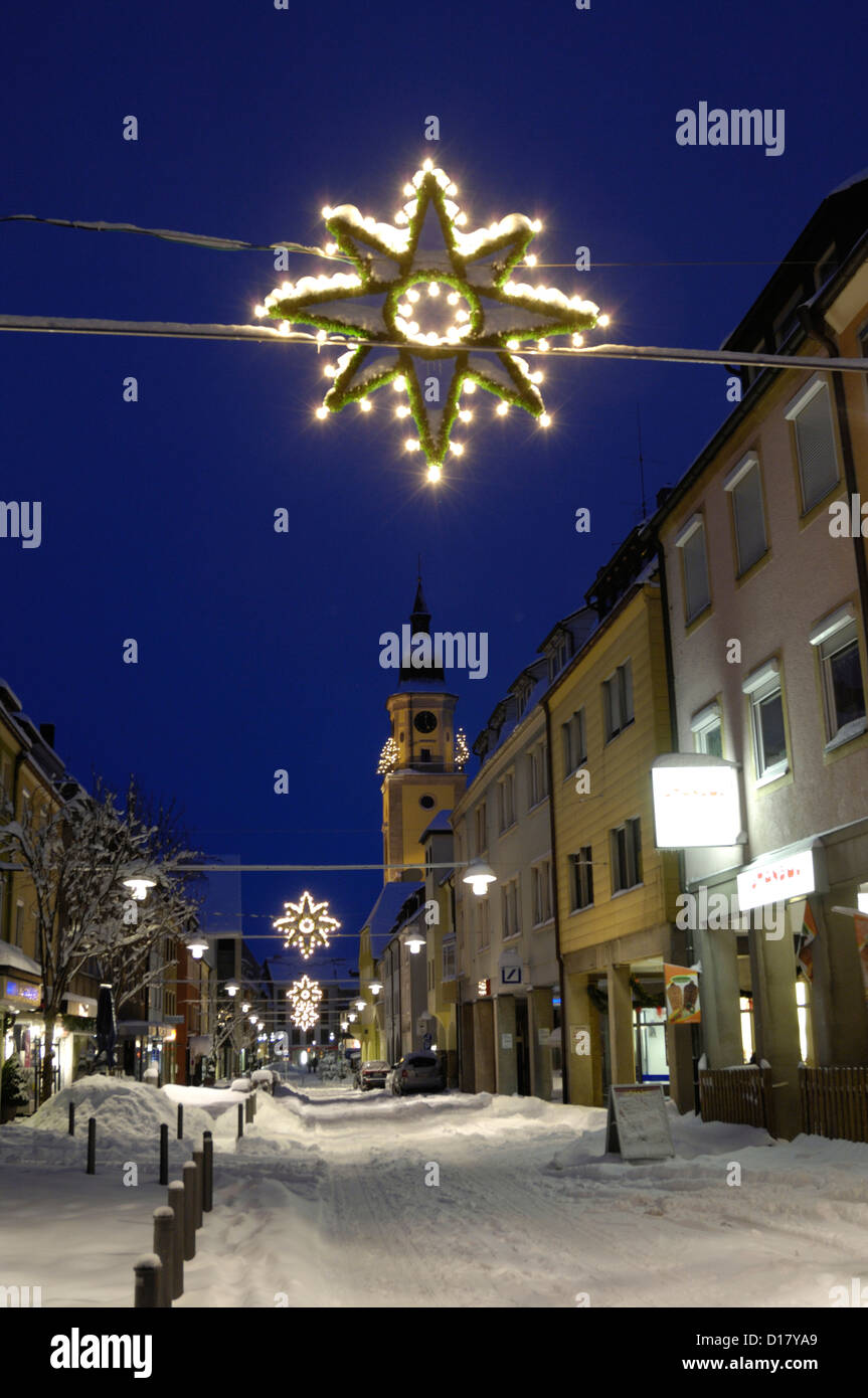 Crailsheim Langestraße • Landkreis Schwaebisch Hall, Baden-Wuerttemberg, Deutschland, Germania Foto Stock