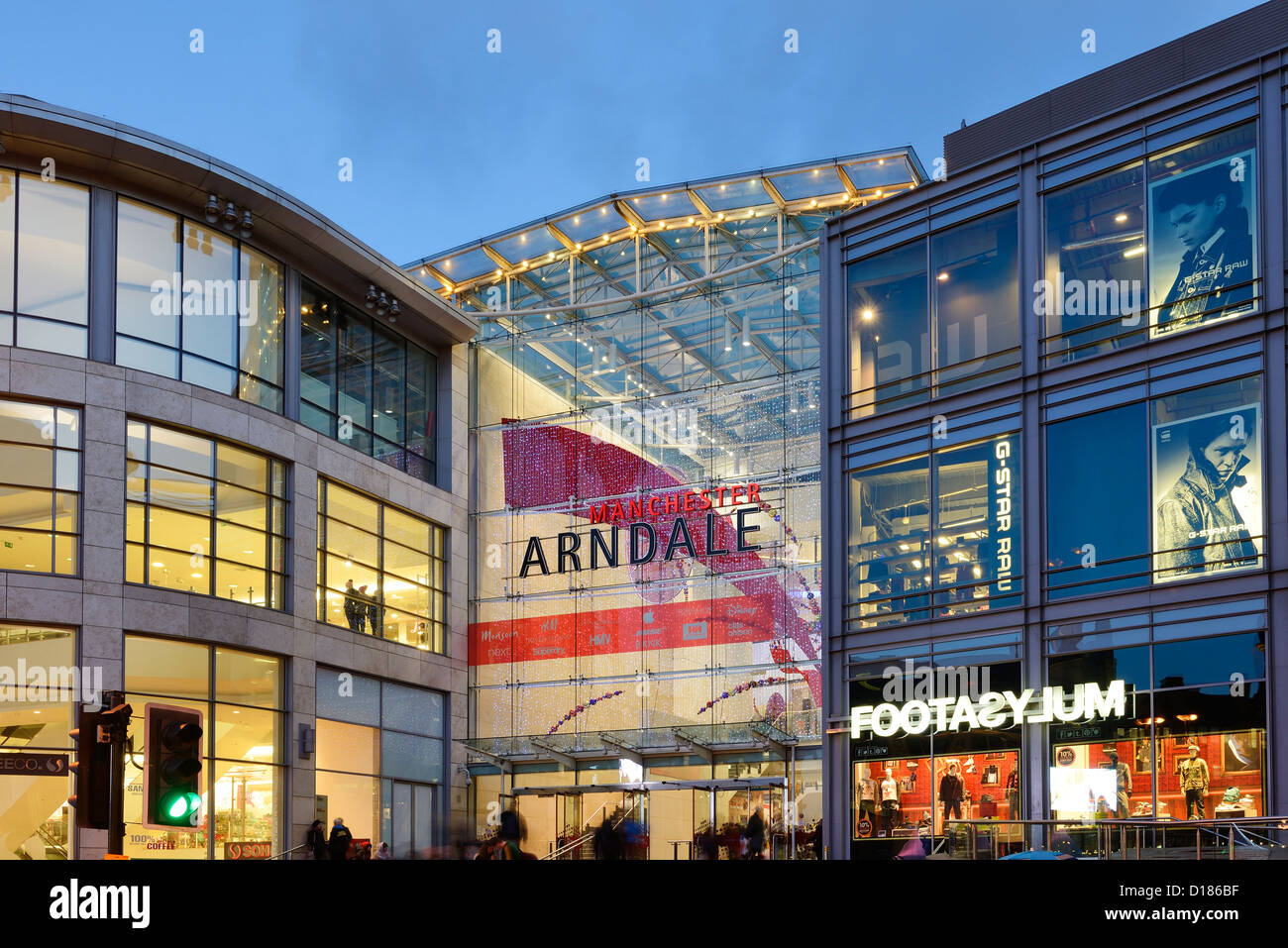 Ingresso al Manchester Arndale Centre Foto Stock