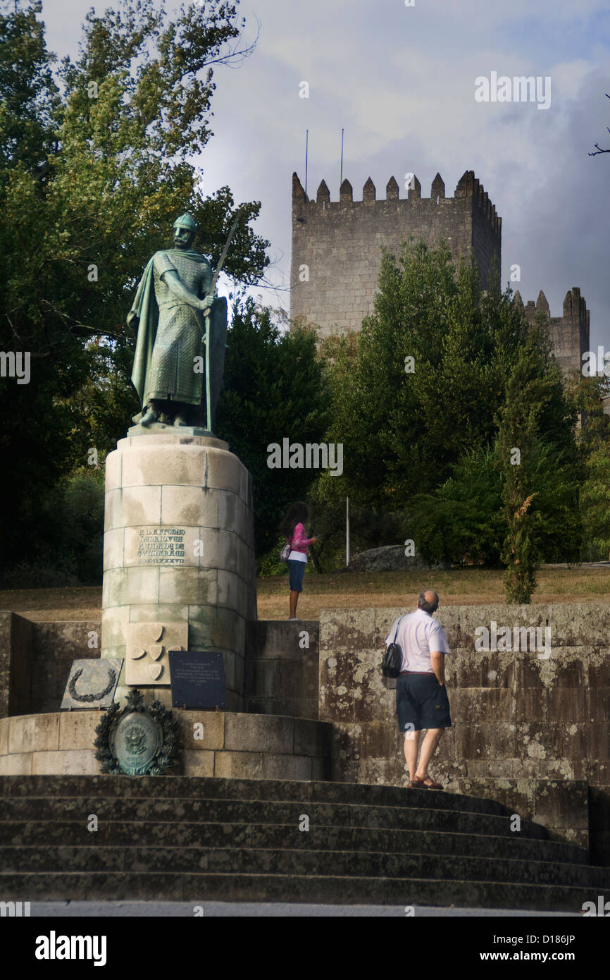 Estátua de D. Afonso Henriques Foto Stock