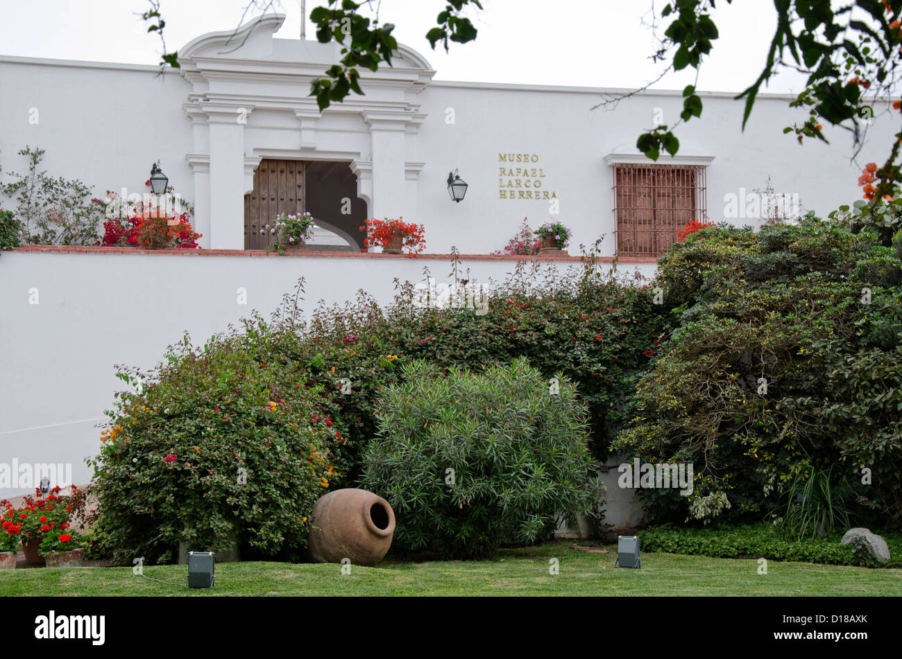 Museo Larco Herrera edificio coloniale di Lima Perú Foto Stock