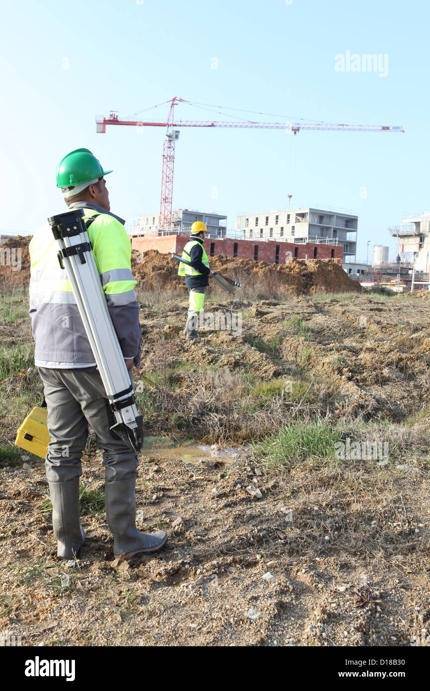 Lavori di costruzione Foto Stock