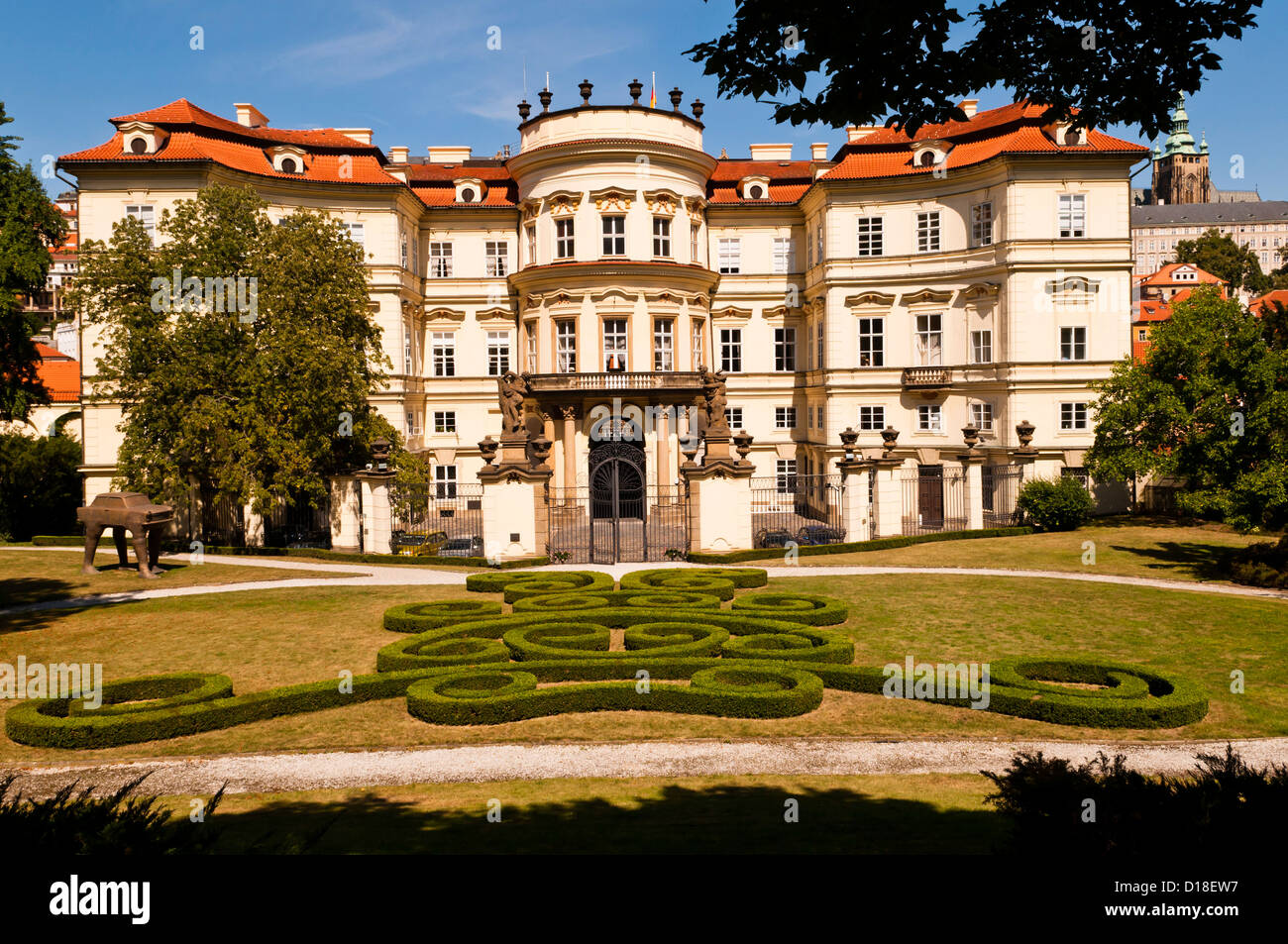 Il centro storico di Praga - ambasciata tedesca Foto Stock