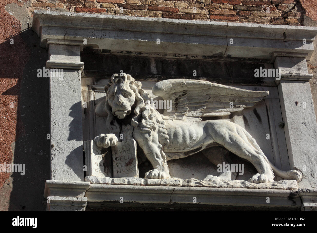 Il leone veneziano. Foto Stock