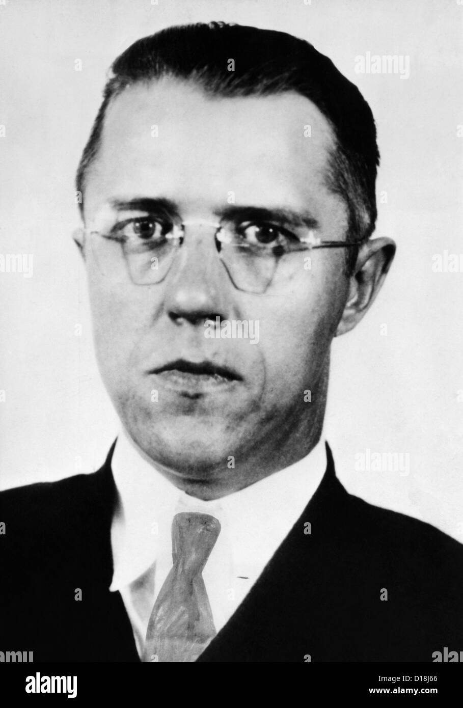 Alvin Karpis, è stata catturata da J. Edgar Hoover e i suoi uomini a New Orleans. Il suo intervento di chirurgia plastica per cambiare il suo aspetto non riuscita Foto Stock