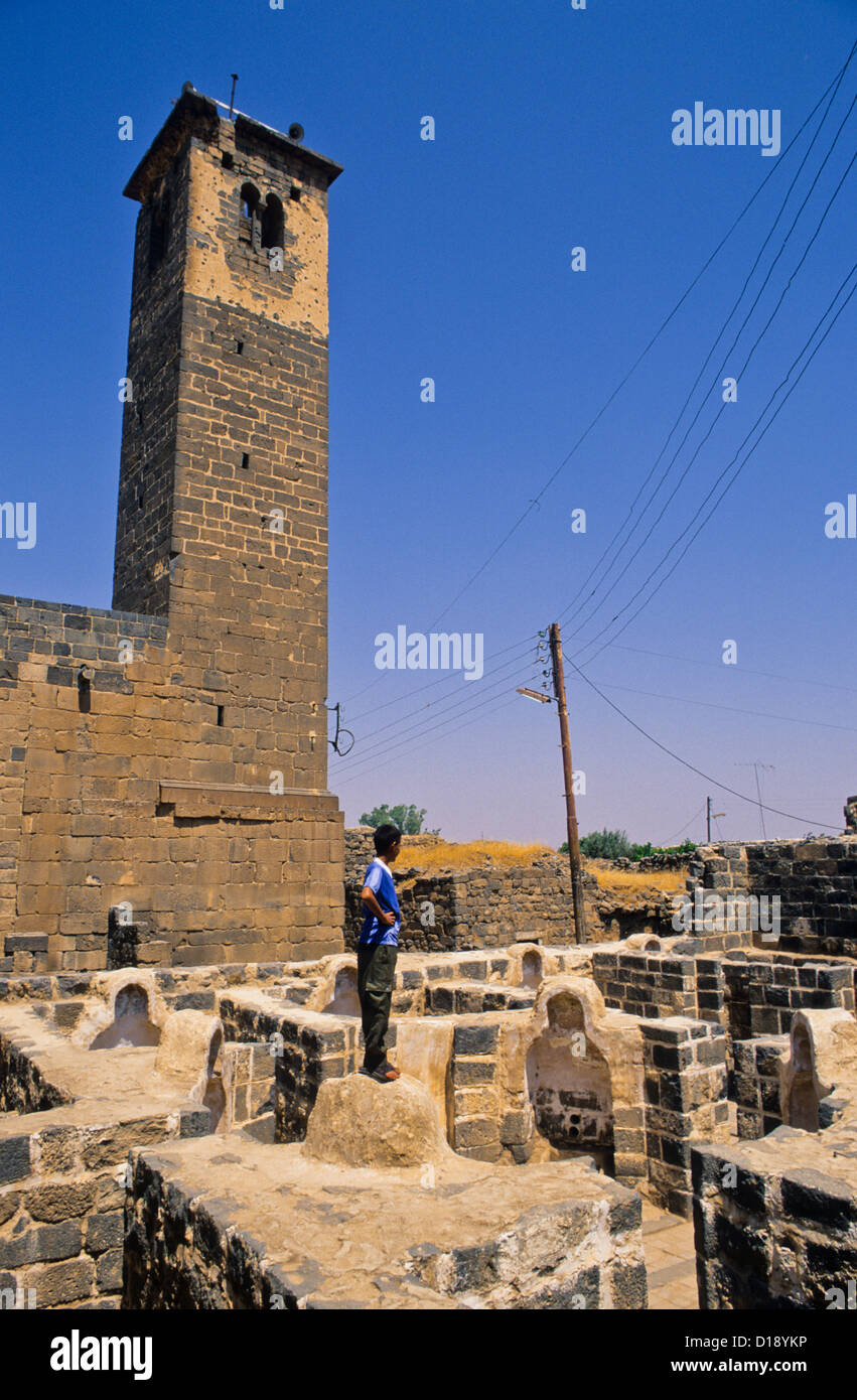 Bagno termale romano. Bosra. Siria Foto Stock