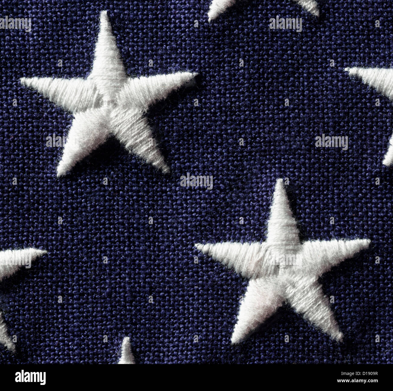 Close up di stelle sulla bandiera USA Foto Stock