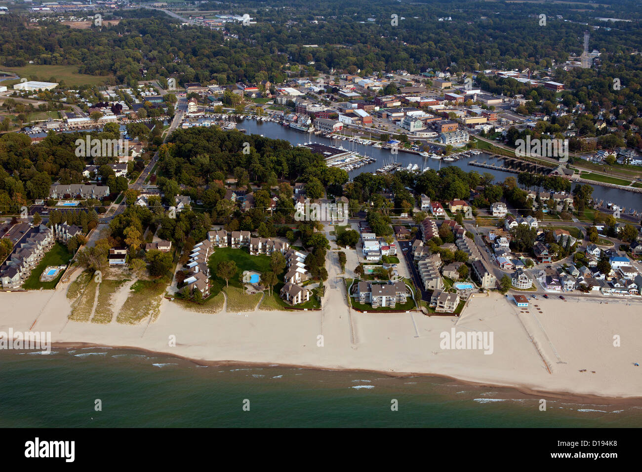 Fotografia aerea sud Haven, Michigan Foto Stock