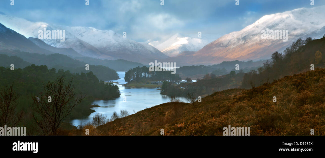Panorama di Glen Affric in autunno. Foto Stock