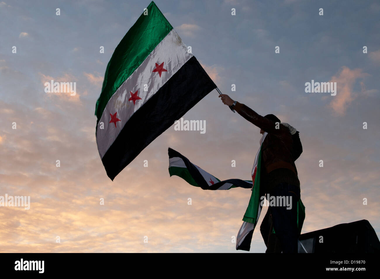 Anti Assad rally a Berlino. Foto Stock