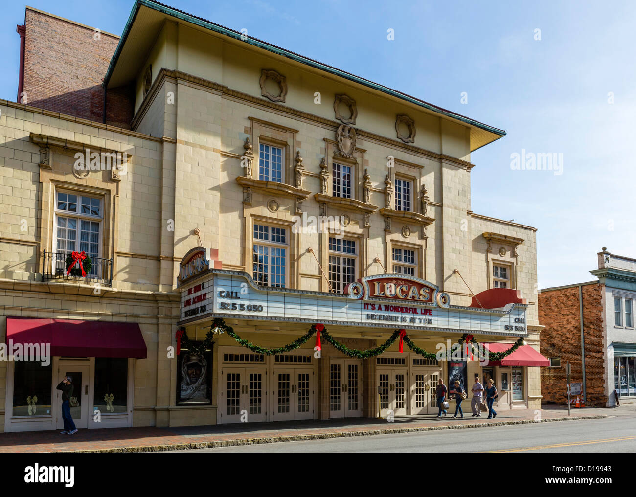Lo storico Teatro Lucas, Abercorn Street, Savannah, Georgia, Stati Uniti d'America Foto Stock