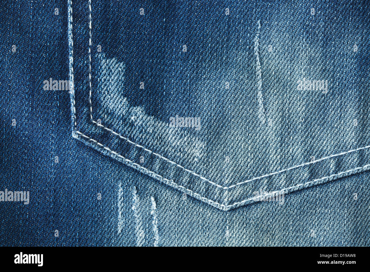 Jeans blu pocket closeup Foto Stock