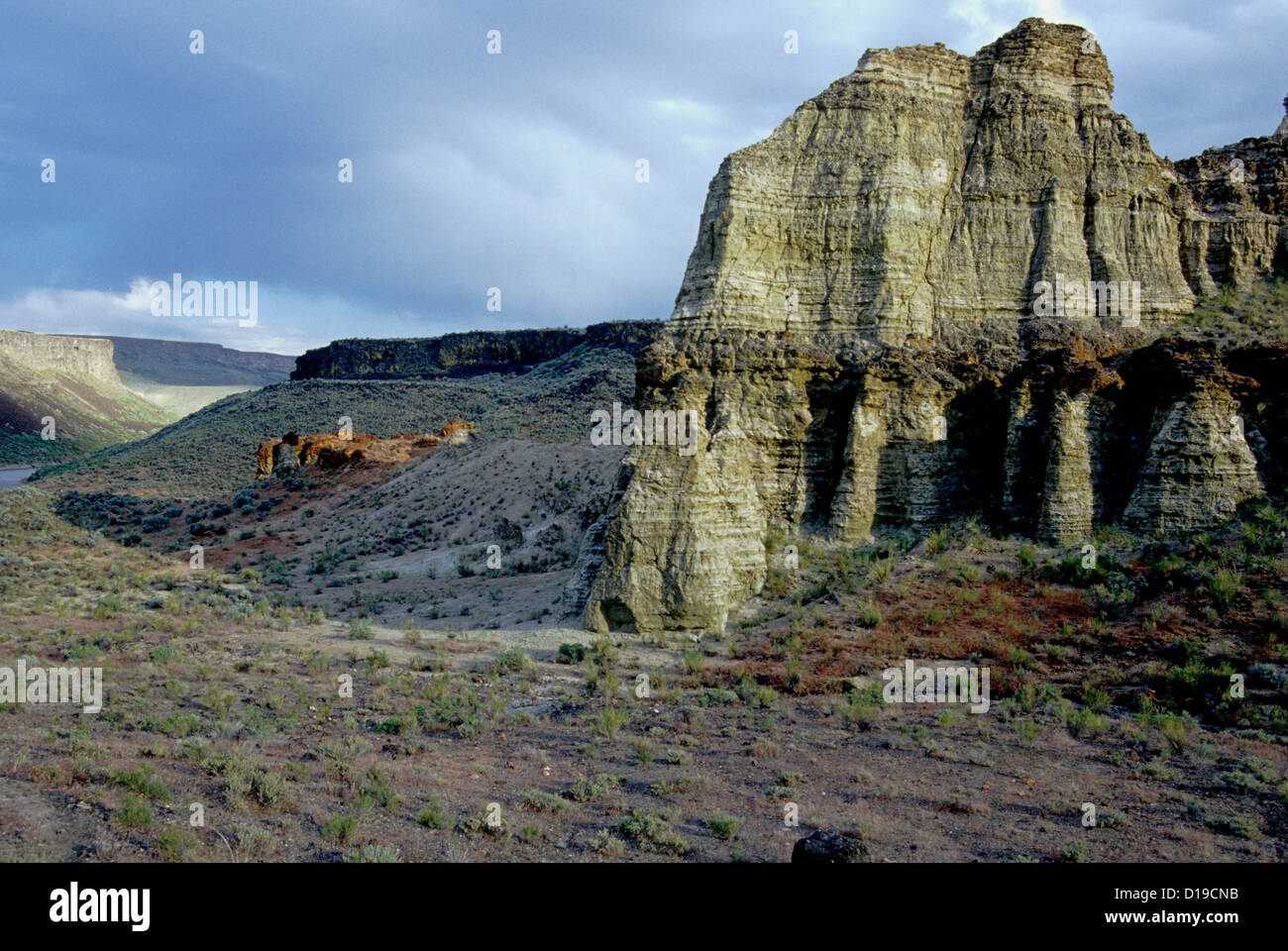 Rhyolitic ceneri vulcaniche formazione in Chalk bacino nel sud-est Oregon Foto Stock