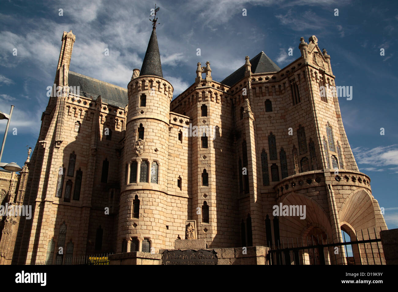 Palacio espiscolpal, Gaudí, León, Spagna, modernismo europa, arte, edificio, architettura, Astorga, Foto Stock
