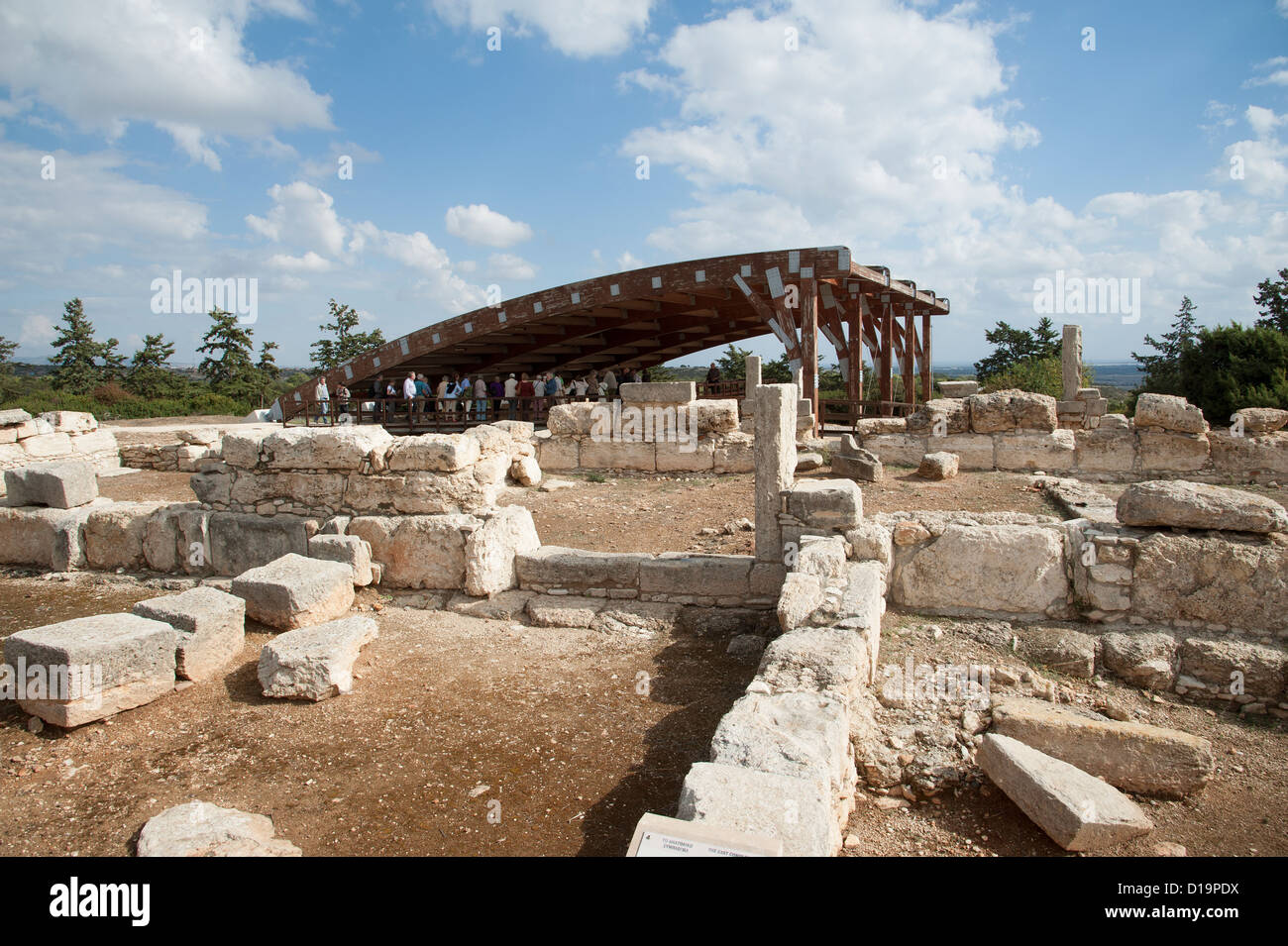 Santuario di Apollon Ylatis a Kourion Sito Archeologico vicino a Lemesos Cipro Foto Stock