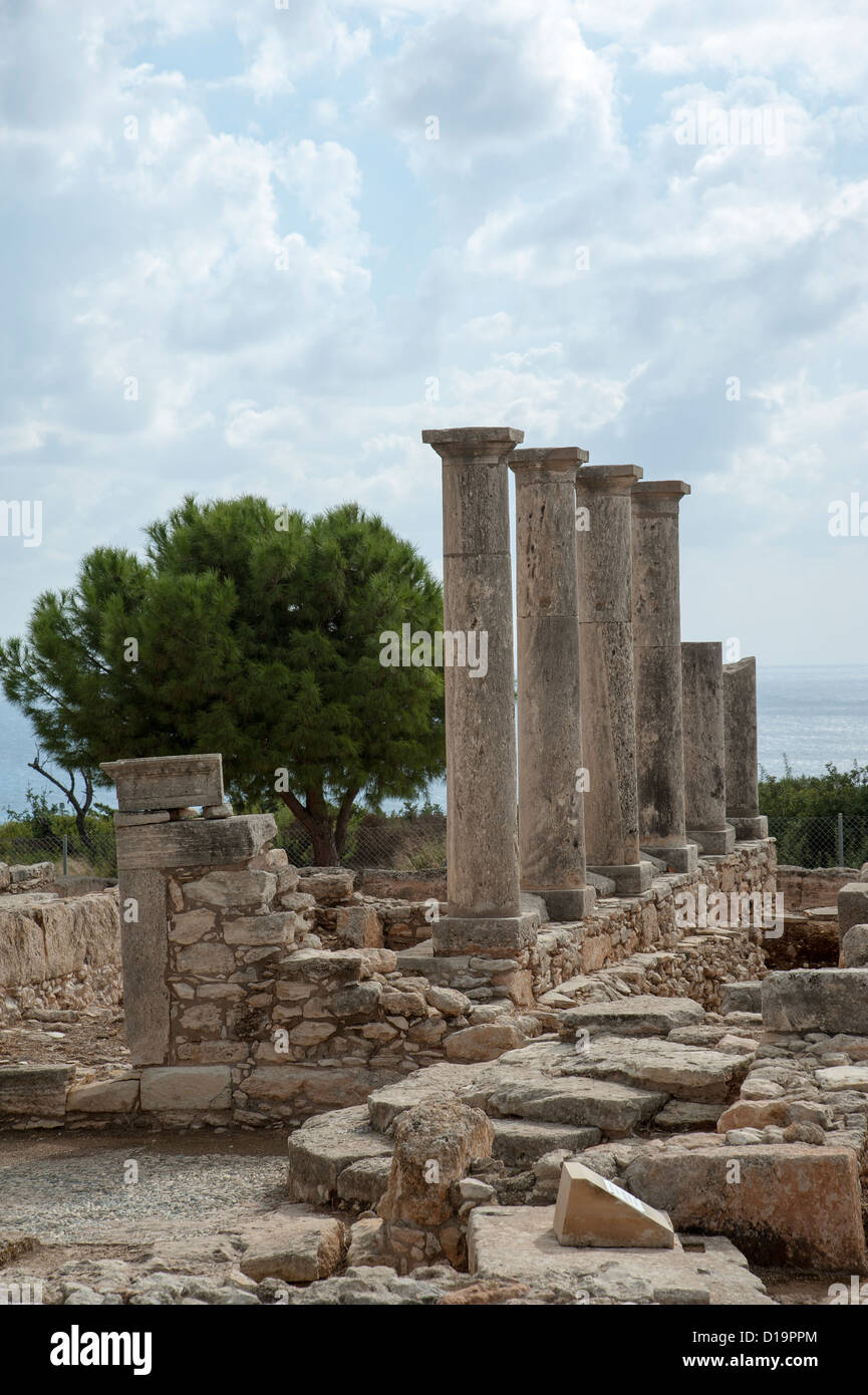 Santuario di Apollon Ylatis a Kourion Sito Archeologico vicino a Lemesos Cipro Foto Stock