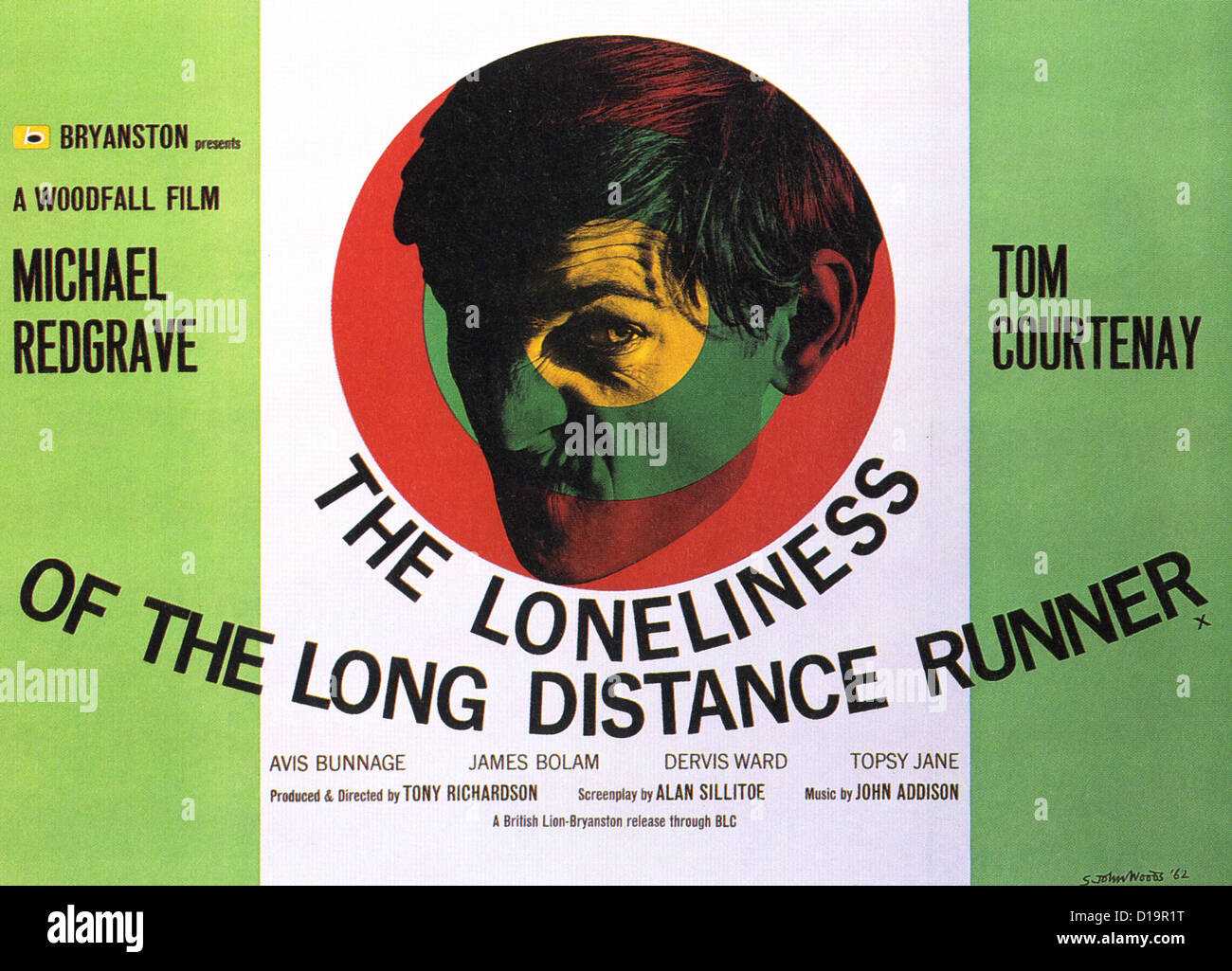 La Solitudine della lunga distanza RUNNER Poster per 1962 British Lion-Bryanston film con Tom Courtenay Foto Stock