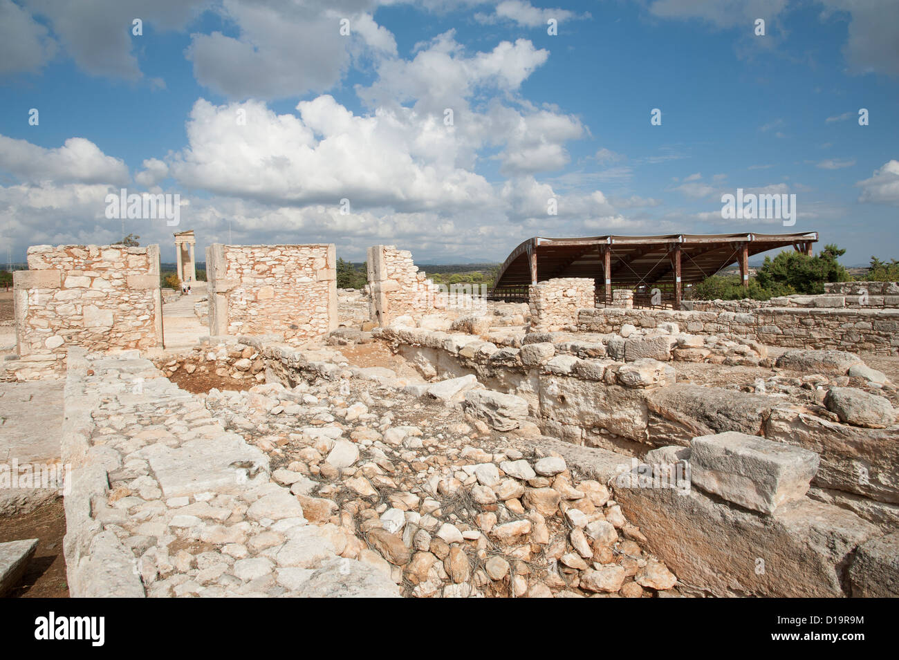 Santuario di Apollon Ylatis a Kourion Sito Archeologico vicino a Lemesos Cipro Foto Stock