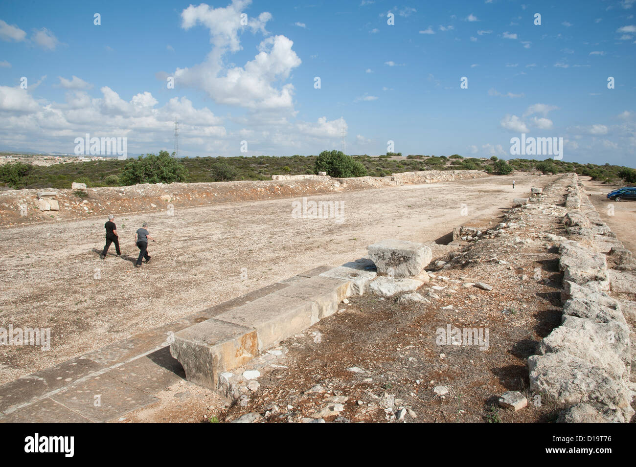 Lo stadio che risale secondo ANNUNCIO di secolo a Kourion Sito Archeologico vicino a Lemesos Cipro Foto Stock