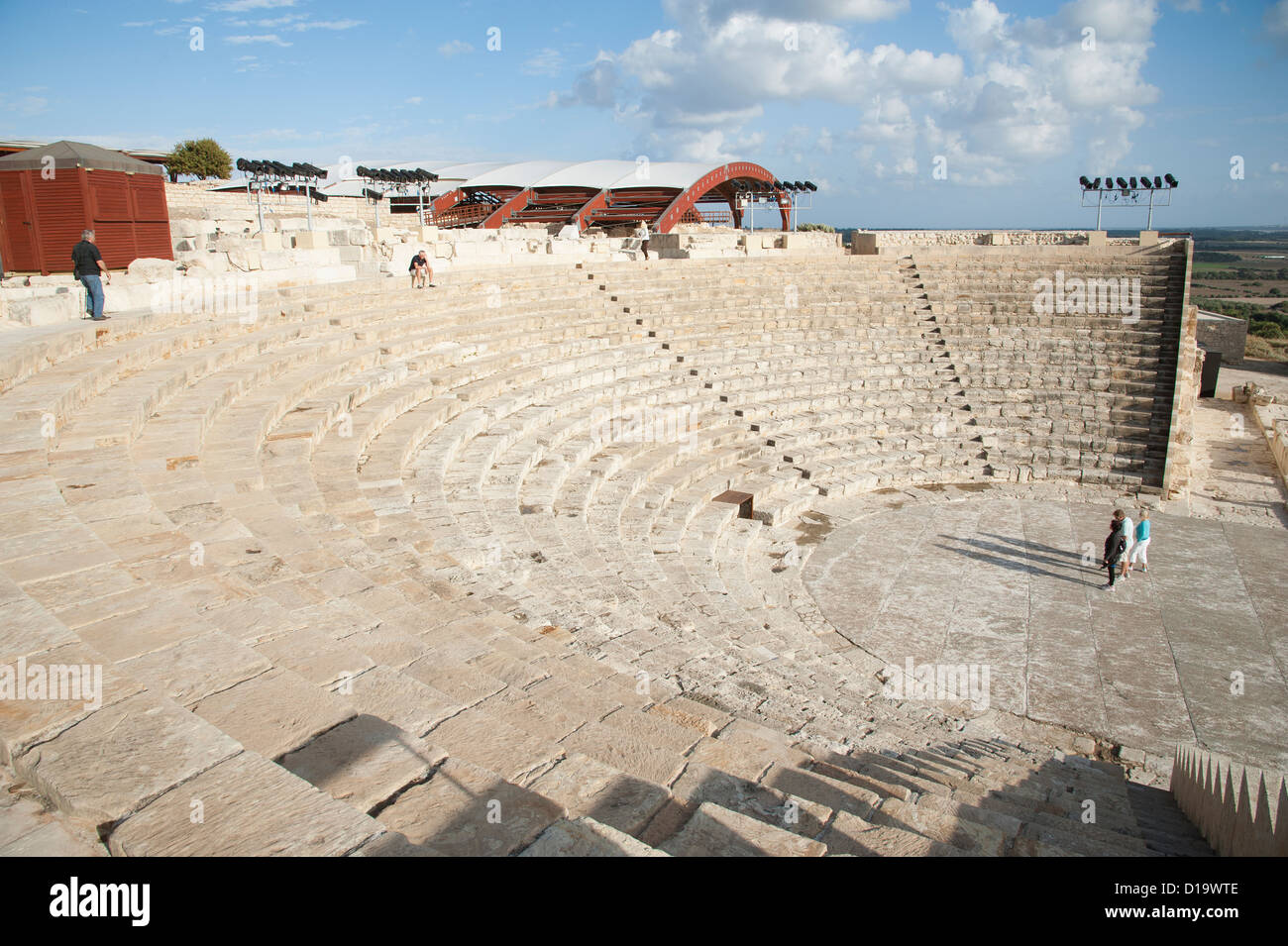Teatro greco-romano di Kourion Sito Archeologico vicino a Lemesos Cipro Foto Stock