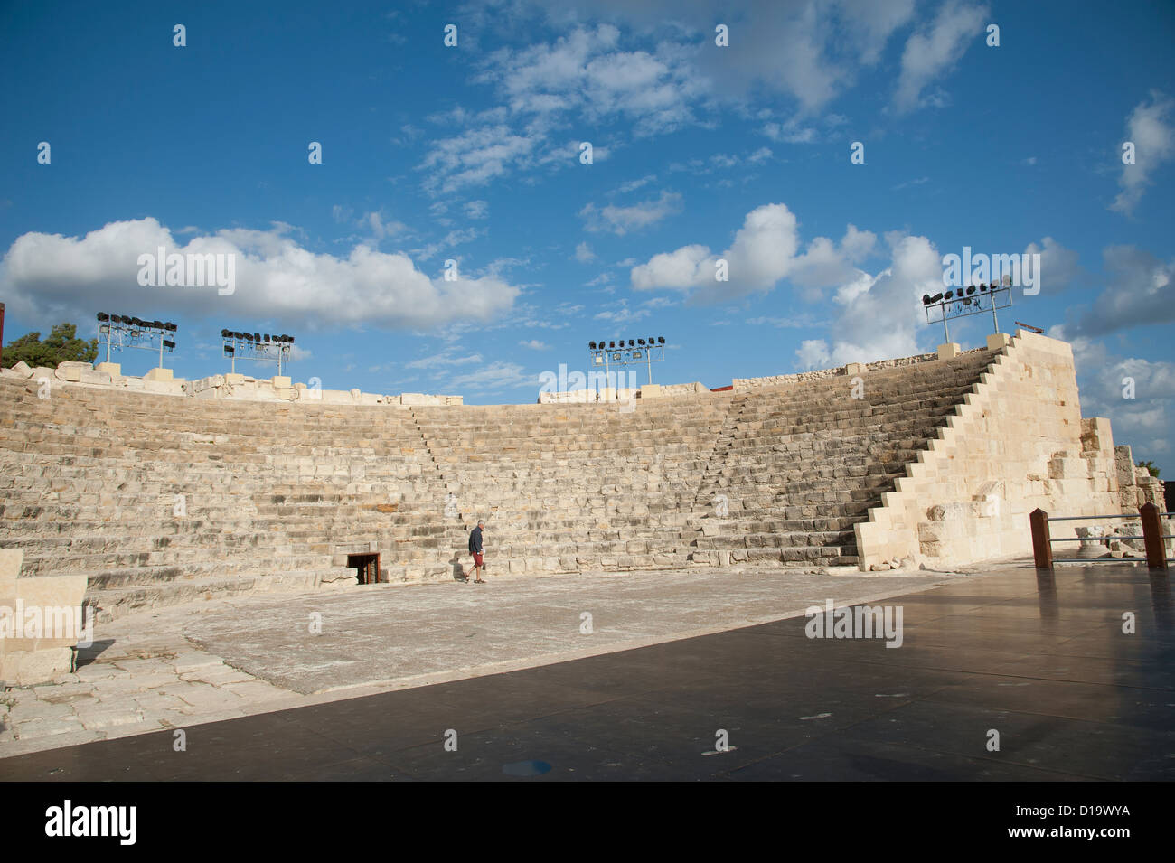 Teatro greco-romano di Kourion Sito Archeologico vicino a Lemesos Cipro Foto Stock