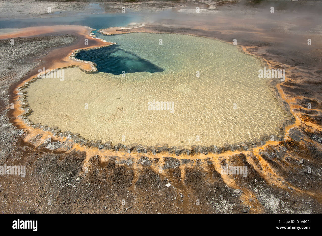Yellowstone Nationalpark, USA, hot springs, Upper Geyser Basin, Foto Stock