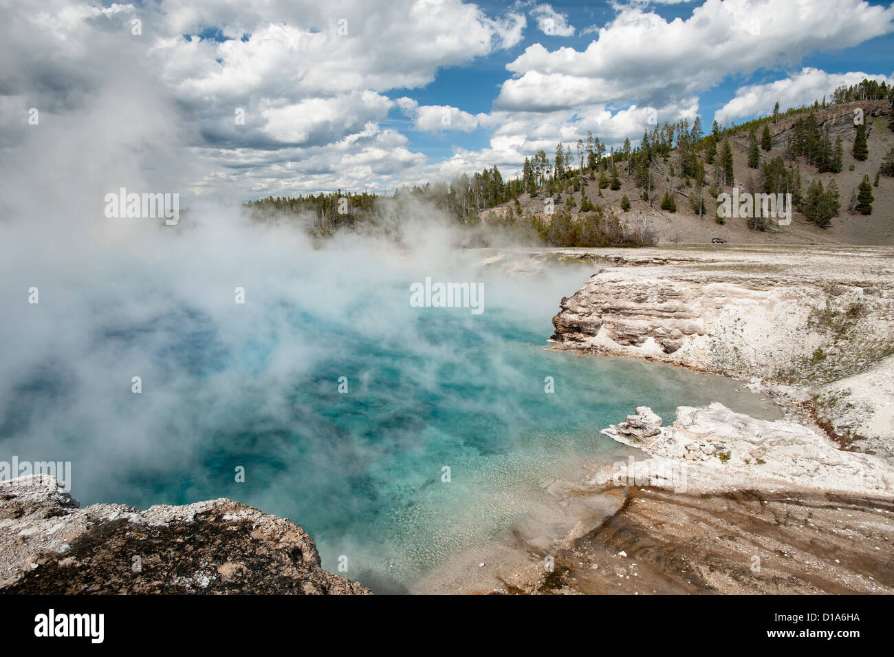 Yellowstone Nationalpark, USA, hot springs, Upper Geyser Basin, Foto Stock