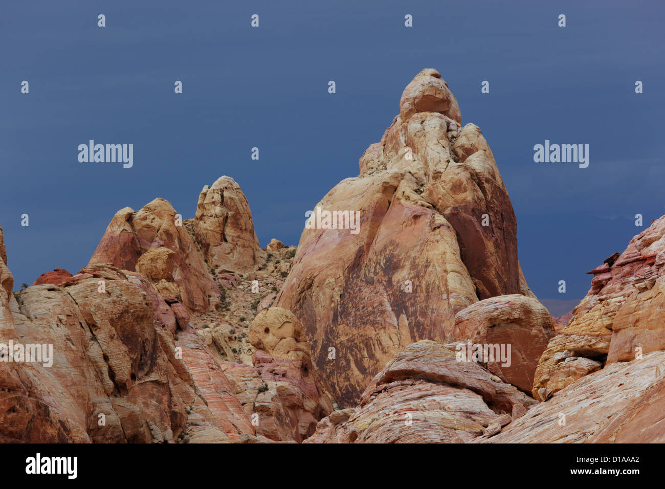 Formazione di arenaria, la Valle del Fuoco del parco statale, Nevada, Stati Uniti d'America. Foto Stock