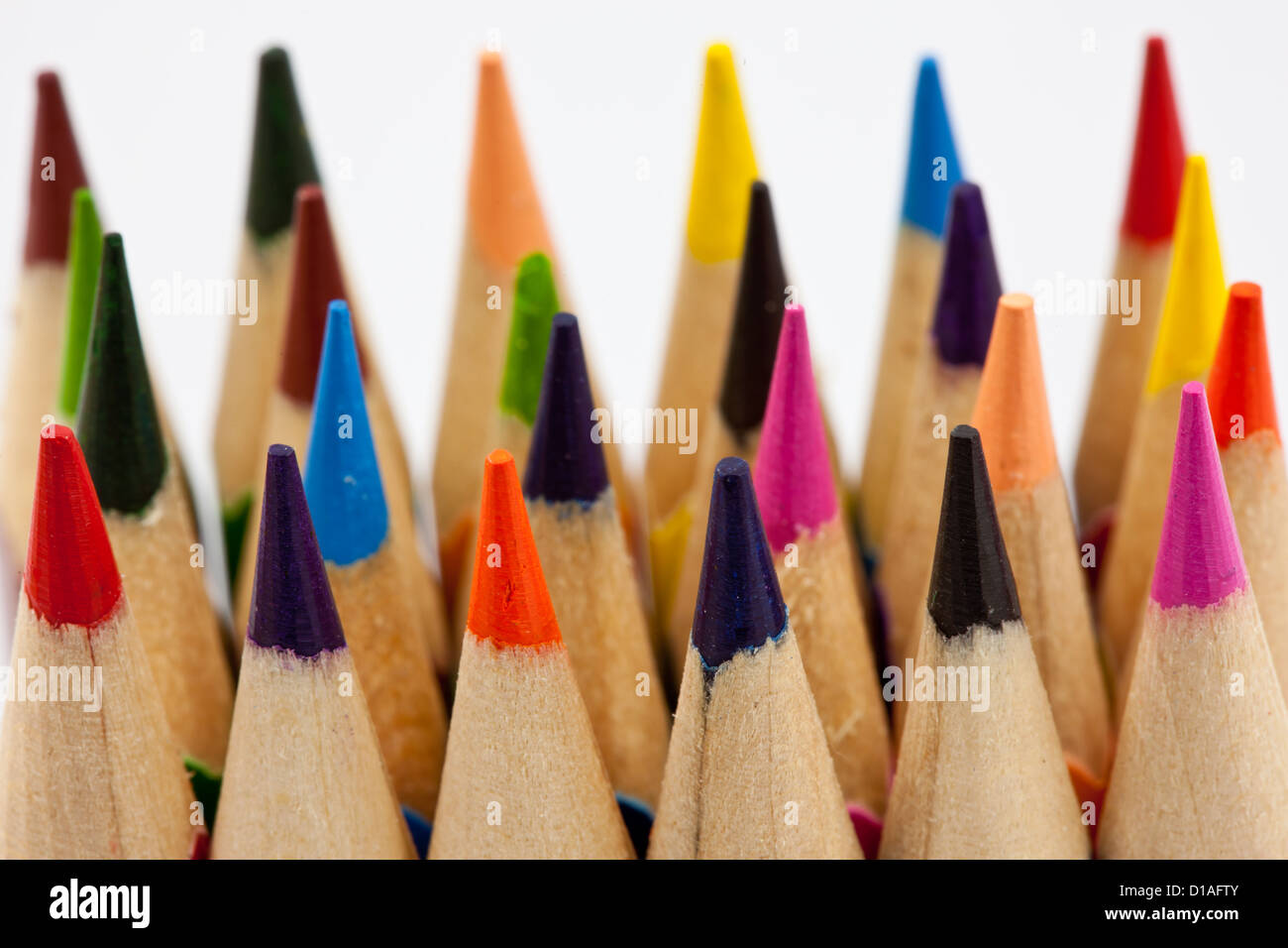 Verticale matite multicolore Foto Stock
