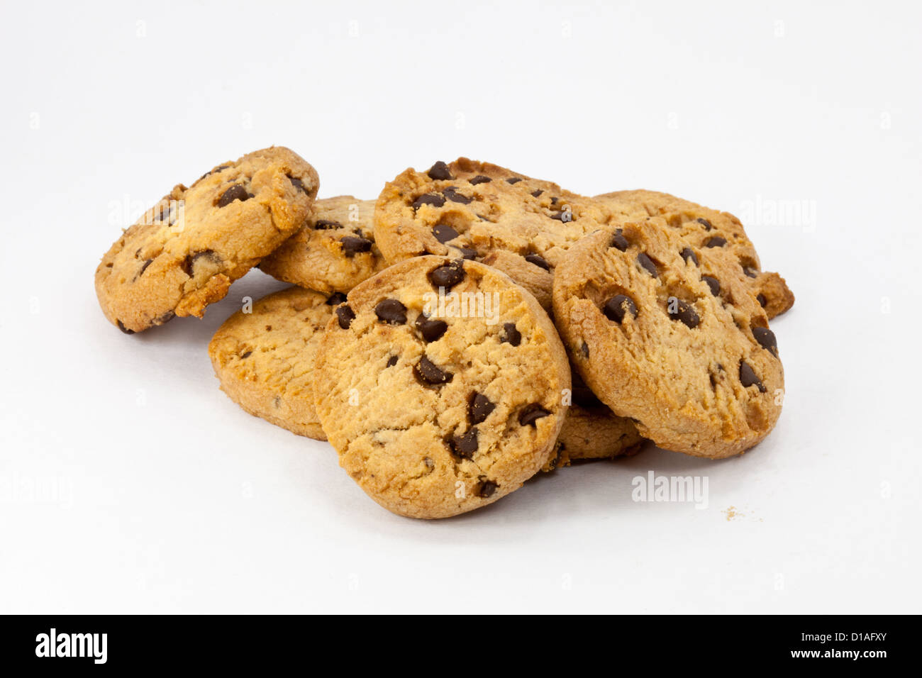 Pila di biscotti al cioccolato Foto Stock