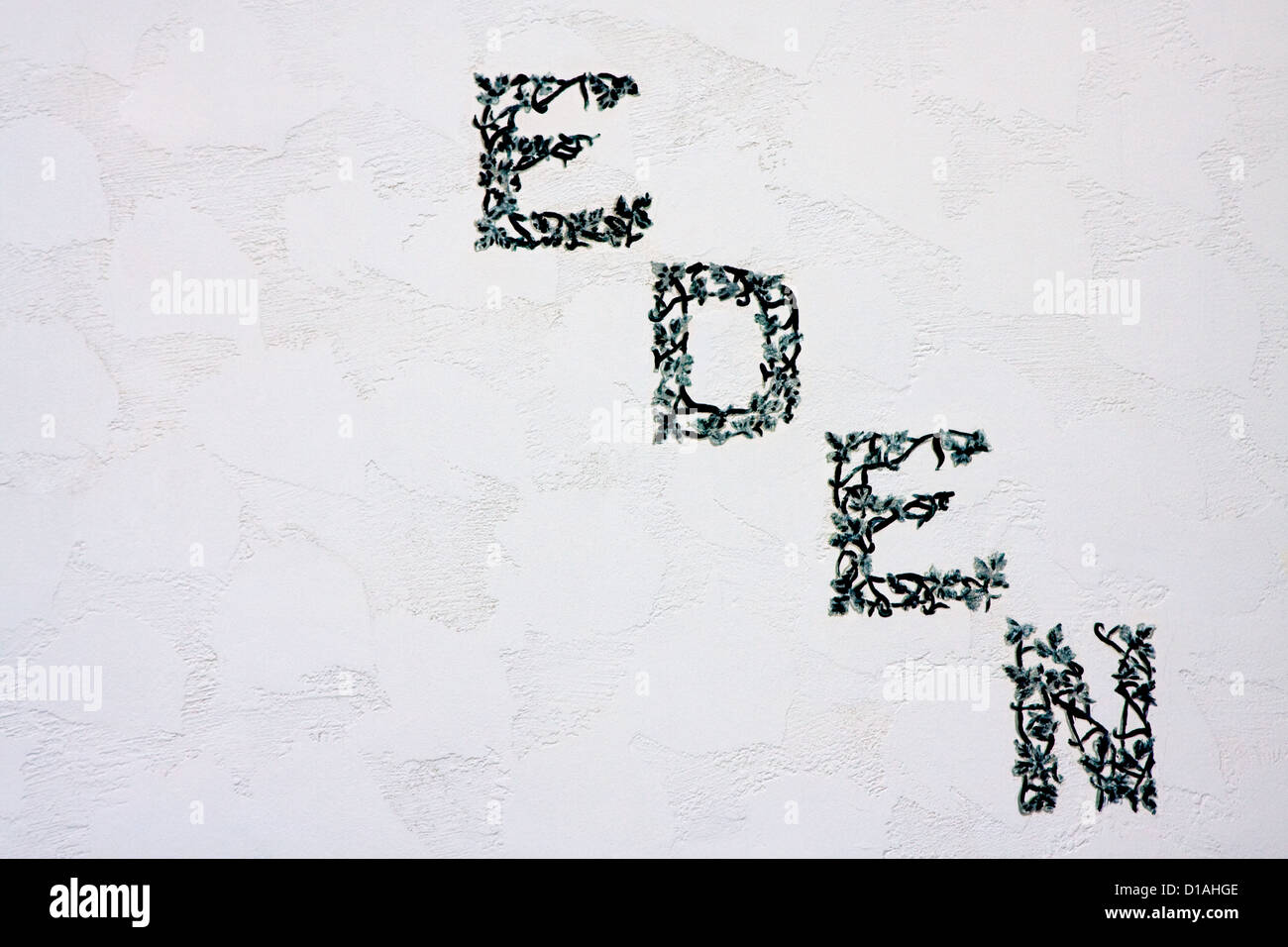 Eden sulla parete Foto Stock