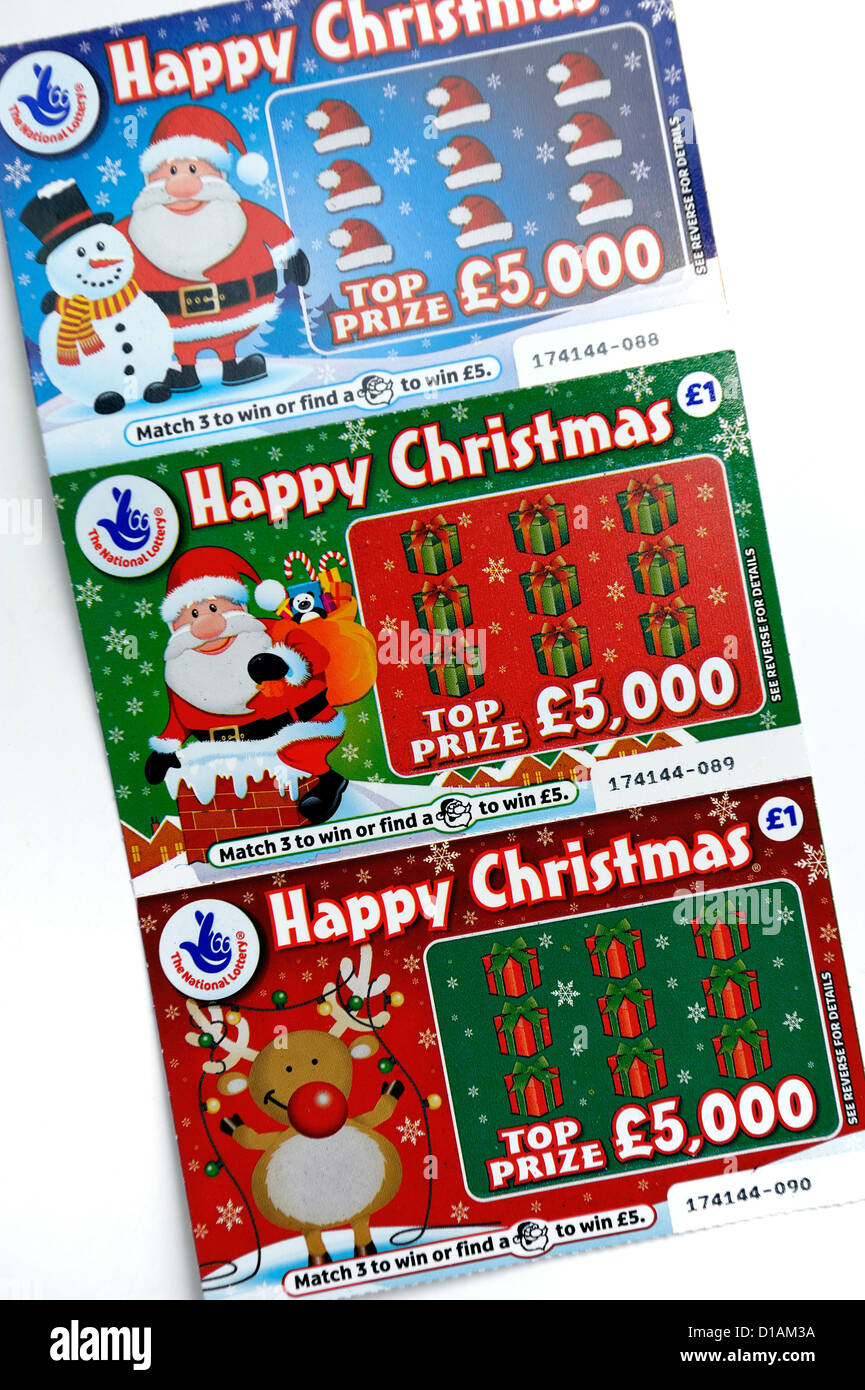 Gratta E Vinci Buon Natale.Felice Natale Lotteria Gratta E Vinci England Regno Unito Foto Stock Alamy