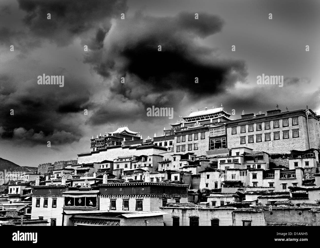 Gadain Sumzanling Monastero, Zhongdian, nella provincia dello Yunnan in Cina Foto Stock