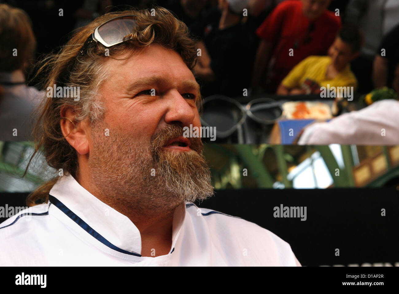 Chef TV La Hairy Bikers Simon re in Covent Garden di Londra Foto Stock