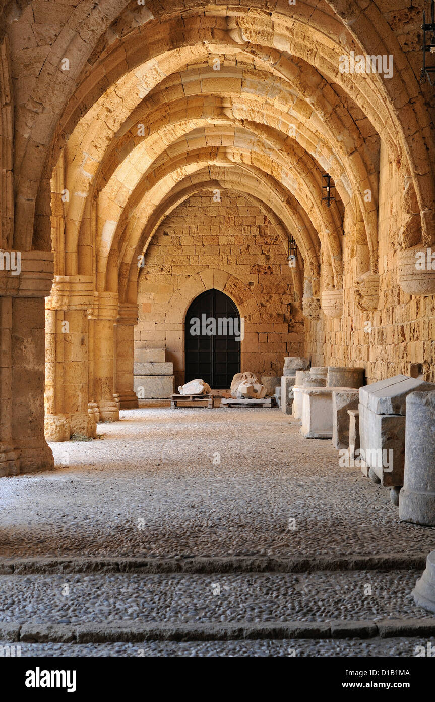 Rodi. Isole Dodecanesi. La Grecia. Il museo archeologico, la Città Vecchia, la città di Rodi. Foto Stock