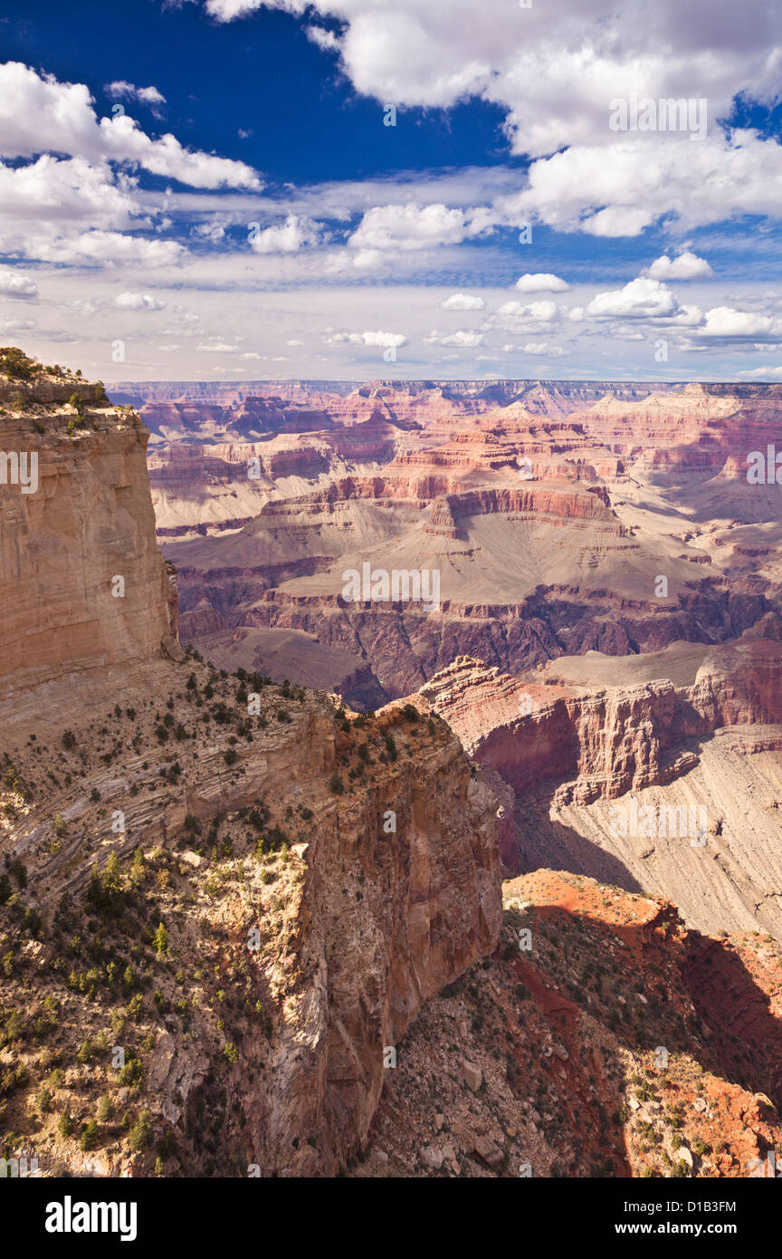 Vista del canyon dal bordo sud vicino Punto Maricopa Parco Nazionale del Grand Canyon Arizona USA Stati Uniti d'America Foto Stock