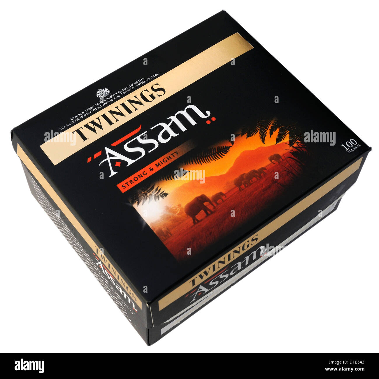 Una scatola di Twinings Assam teabags Foto Stock