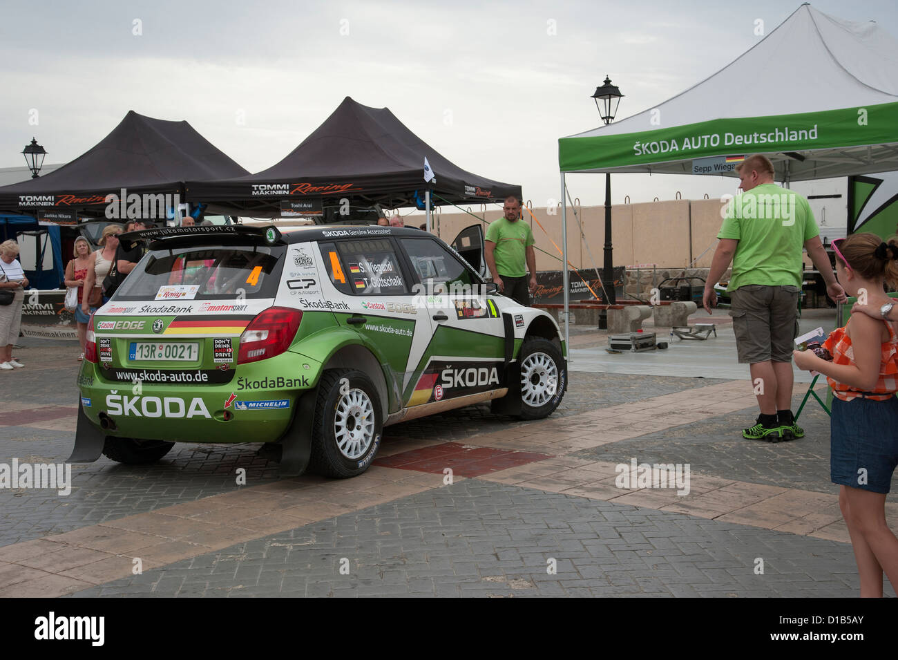 Skoda Auto Deutschland auto Rally Cipro Paphos Cipro Novembre 2012 Foto Stock