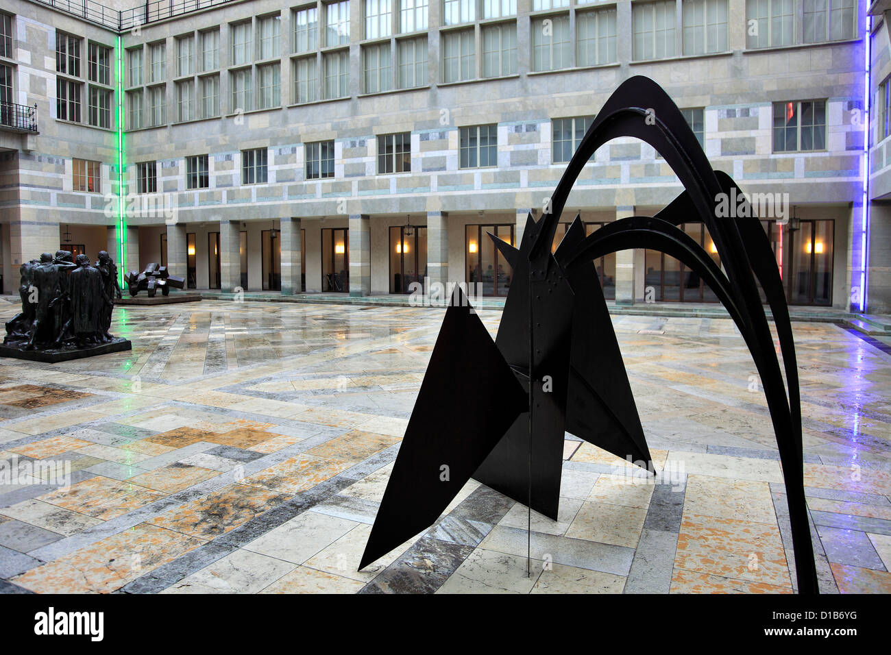 Sculture nel cortile del Kuntsmuseum Basilea (museo delle belle arti), la città di Basilea, il Cantone di Basilea Città, Svizzera Foto Stock