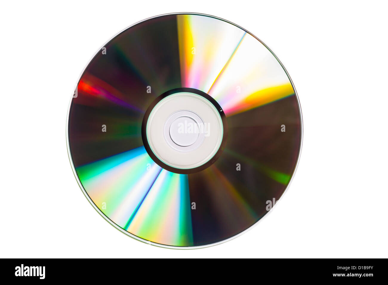 CD isolato su bianco Foto Stock