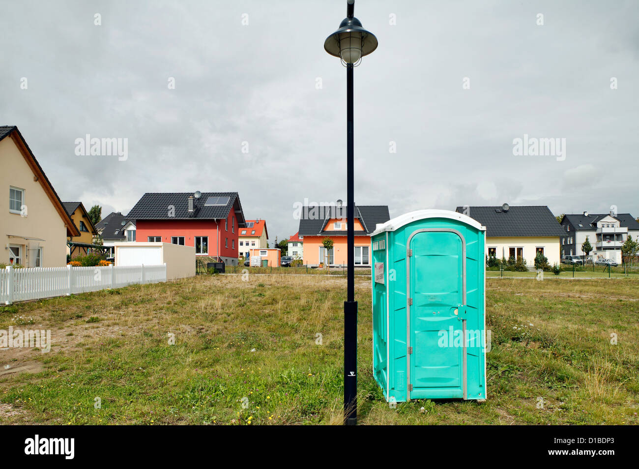 Gotha, Germania, un Dixiklo ad un lampione in una zona residenziale Foto Stock