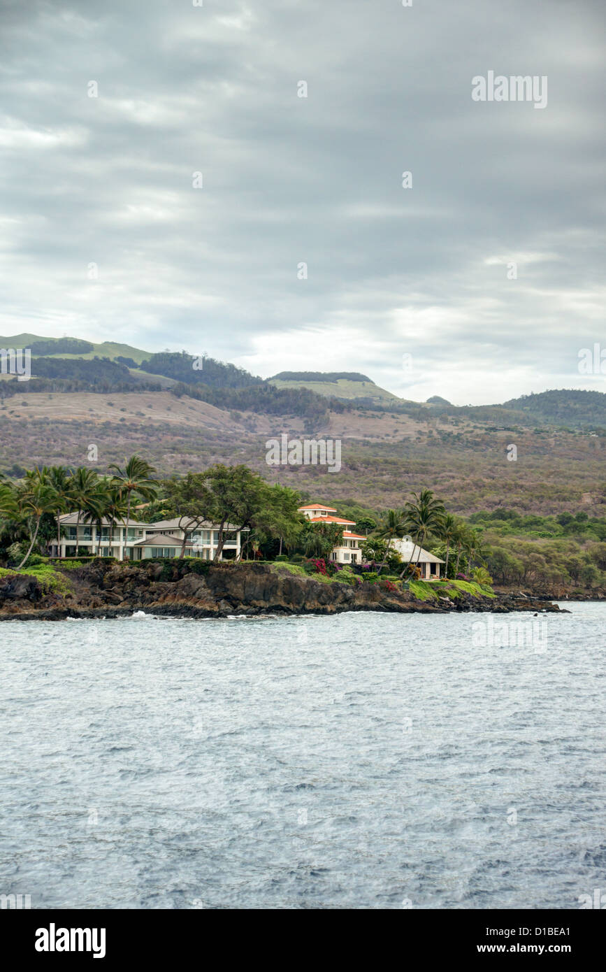 Waterfront home sulla costa di Maui, Hawaii Foto Stock