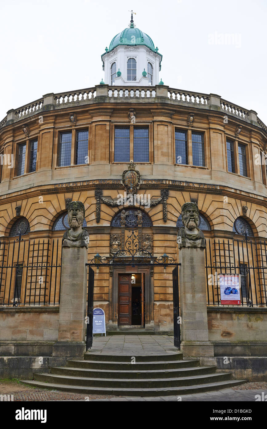 Sheldonian Theatre progettato da Sir Christopher Wren Broad Street Oxford Regno Unito Foto Stock