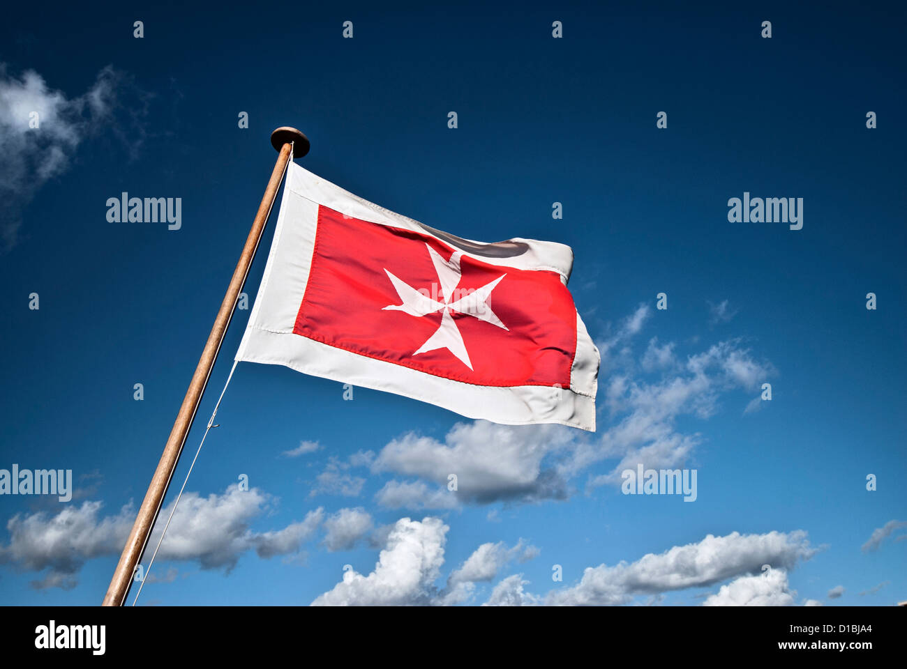 Croce di Malta ensign civile Foto Stock