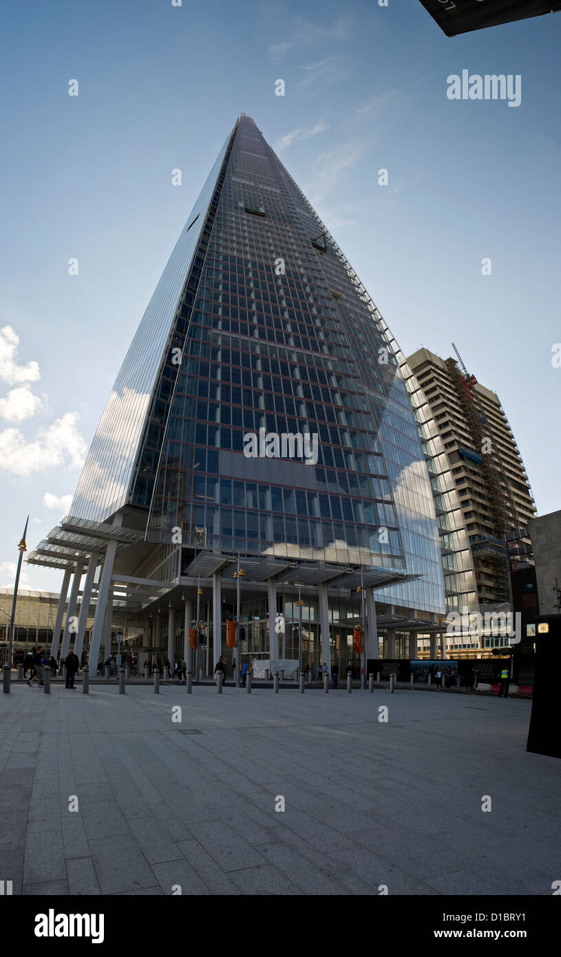 La Shard, l'Unione europea ha il più alto edificio accanto alla stazione di London Bridge, Regno Unito Foto Stock