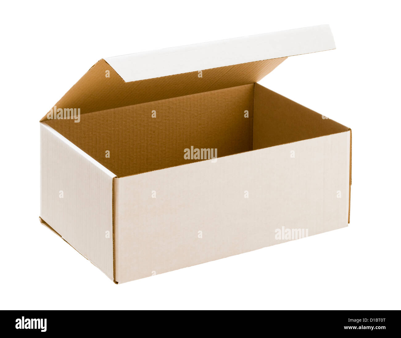Svuotare la scatola di cartone. Foto Stock